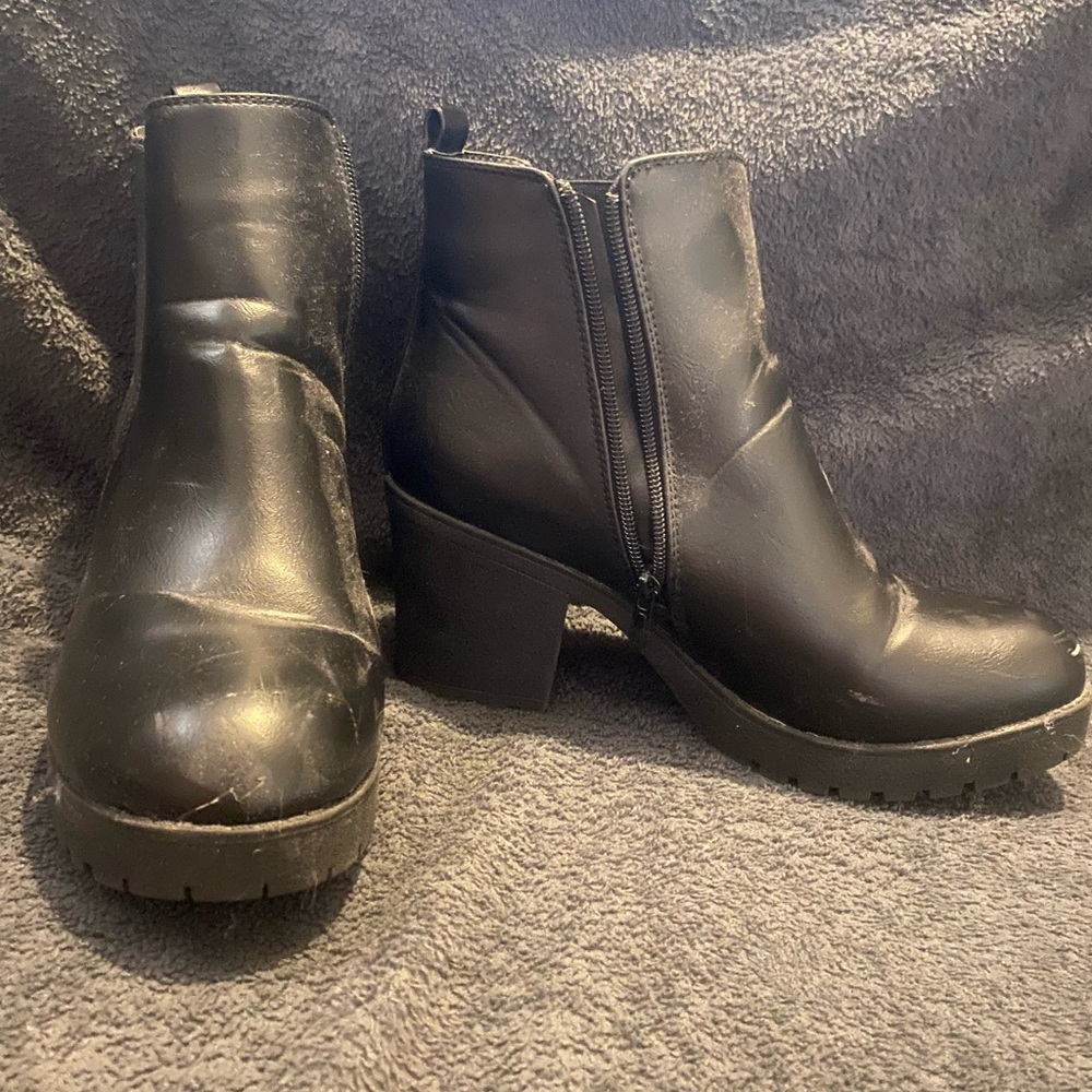 Faux Leather Booties